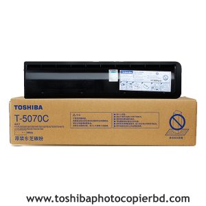 Toshiba Original T-5070C Black Toner Cartridge Price in Bangladesh Toshiba T-5070C Black Original & Genuine Toner Cartridge Supplies are specifically designed for the following Models: Toshiba e-Studio 257, Toshiba e-Studio 307, Toshiba e-Studio 357, Toshiba e-Studio 457 & Toshiba e-Studio 507 Photocopier Machines. It has 700gm weight and maximum yield ± 36000 pages @ 5% average coverage & Get a great value for everyday business Coping / Printing. Toshiba T-5070C Genuine & Original Black Toner Cartridge & Get a great value for everyday business Coping / Printing. Our demanding specifications, high-quality standards, and rigorous testing ensure the highest-quality product that will work best with your equipment. Strong infiltration capacity, no pore lines, no diffuse, no fade when it is wet on the printed. Excellent fastness rate, printed graphics context will be kept for a long time. Good compatibility will represent your perfect performance. Low corrosion and long lifespan Genuine Toner Cartridge is your one-stop shop for all your printing needs—all right from the comfort of your office.