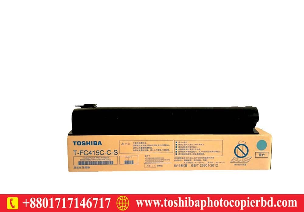 Toshiba T-FC415C-C- Cyan Toner Cartridge Toshiba e-studio 2010AC Color Copier toner