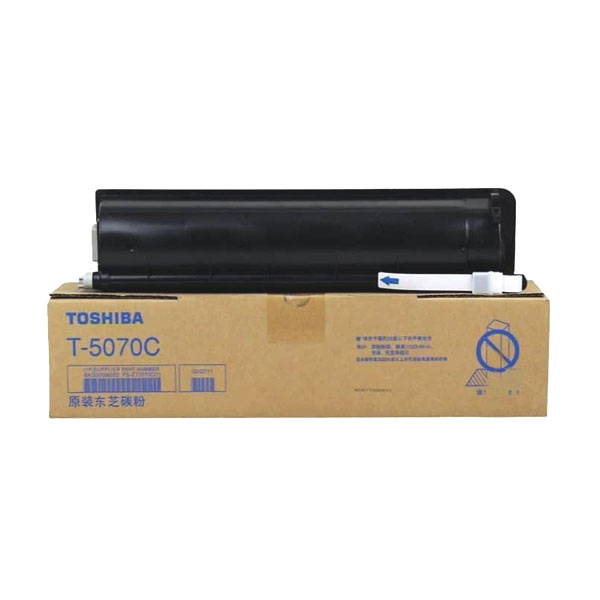 Toshiba T-5070C Black Original & Genuine Toner Cartridge Supplies are specifically designed for the following Models: Toshiba e-Studio 257, Toshiba e-Studio 307, Toshiba e-Studio 357, Toshiba e-Studio 457 & Toshiba e-Studio 507 Photocopier Machines. It has 700gm weight and maximum yield ± 36000 pages @ 5% average coverage & Get a great value for everyday business Coping / Printing.