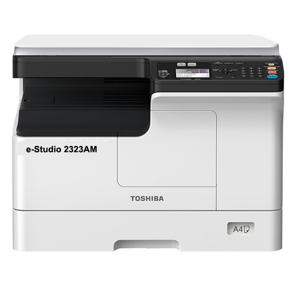 Toshiba 2323AM Description Standard duplex printing, 23 pages per minute, 15 seconds warm-up time, standard network printing, standard network color scanning, 23 pages per minute A4 output speed, support for double-sided A3 processing, support direct mobile phone print / scan.
